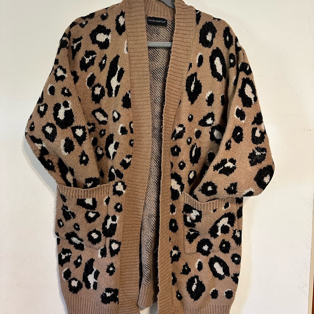 Animal print cardigan